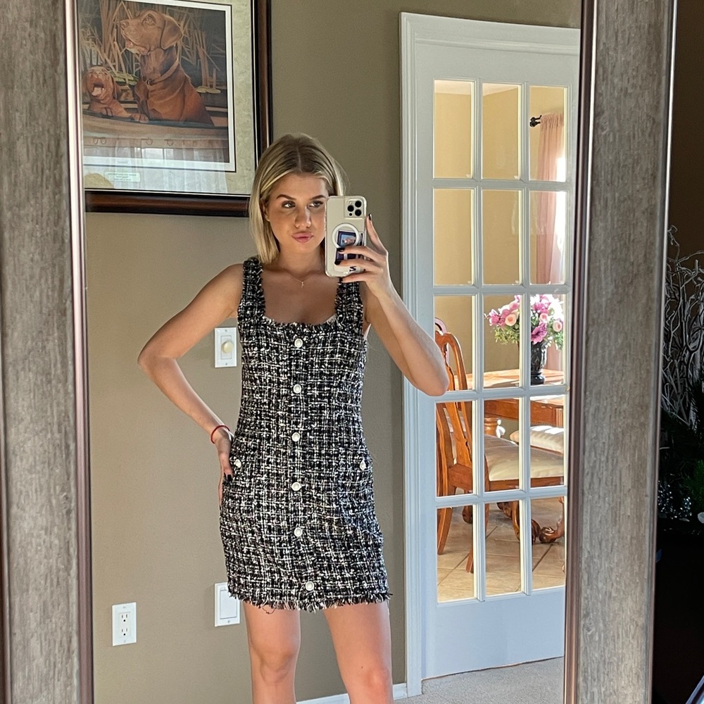 A knitted dress